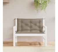 vidaXL Lot de 2 Coussins de Banc de Jardin, Revêtement de Banc avec Jeux de Cordes, Coussin d'Extérieur Imperméable, Taupe 100x50x7 cm Tissu Oxford