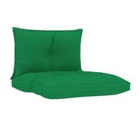 Vidaxl Coussins De Canapã© Palette 2 Pcs Vert Tissu