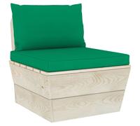 Vidaxl Coussins De Canapã© Palette 2 Pcs Vert Tissu