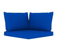 Vidaxl Coussins De Canapã© Palette 3 Pcs Bleu Tissu