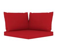 Vidaxl Coussins De Canapã© Palette 3 Pcs Rouge Tissu