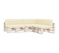 Vidaxl Coussins De Canapã© Palette 7 Pcs Crã¿Me