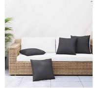 vidaXL Coussins de canapé 4 pcs noir 60x60 cm tissu coussin coussin d'extérieur oreiller coussin de chaise coussin de 360410