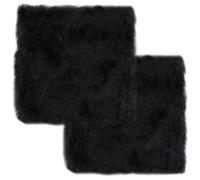 Vidaxl Coussins De Chaise 2 Pcs Gris Foncã© 40x40 Cm Mouton Vã©Ritable