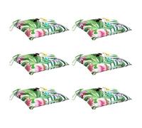 vidaXL Coussins de Chaise 6 pcs Multicolore 40x40x7 cm Tissu, Coussin, Coussin d'extérieur, Coussin de Chaise, Coussin de canapé, Coussin de siège