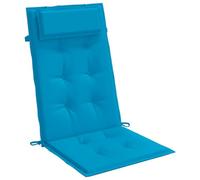 vidaXL Coussins de chaise à dossier haut – Lot de 2 – Bleu clair 361886