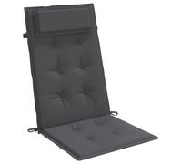 vidaXL Coussins de Chaise à Dossier Haut Lot de 4 Anthracite, Coussin, Coussin de Chaise, Coussin de siège, Coussin de canapé, Coussin d'extérieur