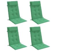 vidaXL Coussins de Chaise à Dossier Haut Lot de 4 Vert Tissu Oxford, Coussin, Coussin de Chaise, Coussin de siège, Coussin de canapé