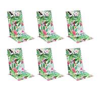 vidaXL Coussins de Chaise à Dossier Haut Lot de 6 Multicolore, Coussin, Coussin de Chaise, Coussin de siège, Coussin de canapé, Coussin d'extérieur