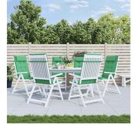 vidaXL Coussins de chaise à dossier haut 361891 – Lot de 6 vert tissu Oxford