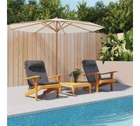 vidaXL Coussins de chaise Adirondack Lot de 2 Anthracite en tissu Oxford
