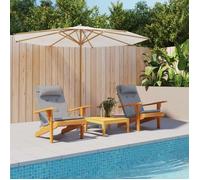 vidaXL Coussins pour chaise Adirondack 361831 – Lot de 2 Gris en tissu Oxford