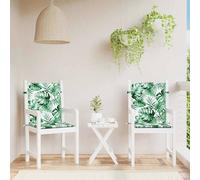 Vidaxl Coussins De Chaise Autre 2 Pcs Motif De Feuille 100 X 50 X 3 Cm