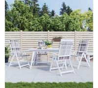Coussins de Chaise de Jardin à Dossier Haut Terrasse Lot de 4 Noir Tissu vidaXL