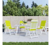 Vidaxl Coussins De Chaise De Jardin 4 Pcs Vert Vif 120x50x3 Cm