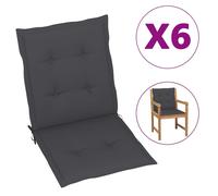 Vidaxl Coussins De Chaise De Jardin 6 Pcs Anthracite 100x50x3 Cm