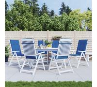 Vidaxl Coussins De Chaise De Jardin 6 Pcs Bleu Royal 120x50x3 Cm