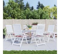 vidaXL Coussins de chaise de jardin 6 pcs carreaux rouges 40x40x3 cm