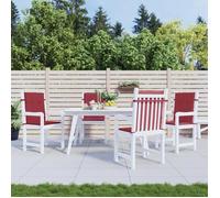 vidaXL Coussins de chaise de jardin à dossier bas lot de 4 314141