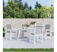 vidaXL Coussins de chaise de jardin à dossier bas lot de 4 gris 47551