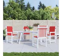 vidaXL Coussins de chaise de jardin à dossier bas extérieur rouge – Lot de 2