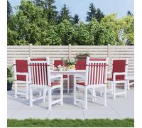 vidaXL Coussins de chaise de jardin à dossier bas lot de 6 314142