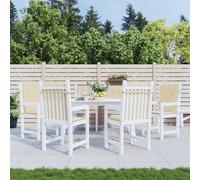 Lot de 6 Coussins de Chaise de Jardin à Dossier Bas, Coussins de Siège de Patio, Coussins de Canapé de Jardin, Coussins d'Assise Extérieur, Beige