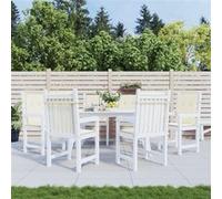 vidaXL Coussins de chaise de jardin à dossier bas lot de 6 crème Crème G