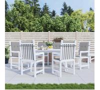 vidaXL Coussins de chaise de jardin à dossier bas lot de 6 gris 314132