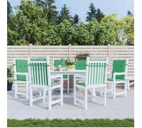 vidaXL Coussins de chaise de jardin à dossier bas lot de 6 vert 314136