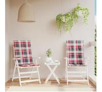vidaXL Coussins de chaise de jardin à dossier haut lot de 2 120x50x3cm 314125
