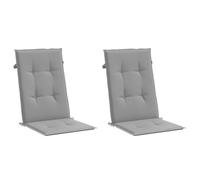 Coussin de chaise de jardin 2 pcs Gris 120 x 50 x 3 cm vidaXL vidaXL