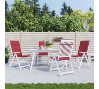 Vidaxl Coussins De Chaise De Jardin À Dossier Haut Lot De 4 Bordeaux