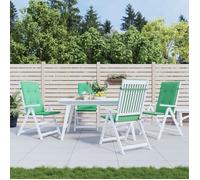 vidaXL Coussins de chaise de jardin à dossier haut 43186 – Lot de 4 tissu vert