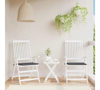 vidaXL Coussins de chaise de jardin lot de 2 anthracite 50x50x4 cm