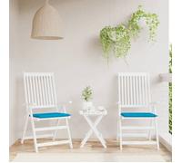vidaXL Coussins de chaise de jardin lot de 2 bleu 50x50x4 cm 47601