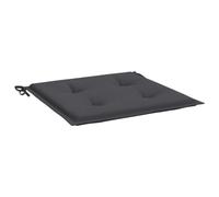 vidaXL Coussins de Chaise de Jardin Lot de 2, Coussin de Siège de Salon, Coussin de Meuble de Terrasse, Coussin d’Assise Extérieur, Anthracite 40x40x4 cm