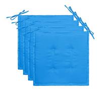 vidaXL Coussins de Chaise de Jardin Lot de 4, Coussin de Siège de Salon, Coussin de Meuble de Terrasse, Coussin d’Assise Extérieur, Bleu 50x50x3 cm Tissu Oxford