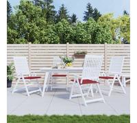 Vidaxl Coussins De Chaise De Jardin Lot De 4 Rouge Bordeaux 50x50x3 Cm