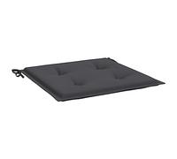 vidaXL Coussins de Chaise de Jardin Lot de 6, Coussin de Siège de Salon, Coussin de Meuble de Terrasse, Coussin d’Assise Extérieur, Anthracite 40x40x4 cm