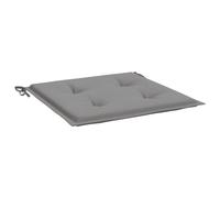 vidaXL Coussins de Chaise de Jardin Lot de 6, Coussin de Siège de Salon, Coussin de Meuble de Terrasse, Coussin d’Assise Extérieur, Gris 40x40x4 cm Tissu Oxford