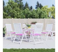 vidaXL Coussins de chaise de jardin lot de 6 rose 50x50x4 cm tissu