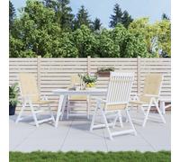 vidaXL Coussins de chaise de jardin pour hauts dossiers 4pcs. Beige 120x50x3cm Tissu