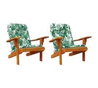 vidaXL Coussins de Chaise Feuille 2 pcs Motif Feuille 58 x 77 x 4,5 cm, Salon, Moderne, Coussin Ergonomique, Pad d'extérieur Durable, Confort Optimal pour chaises, Style Tendance