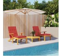 vidaXL Coussins de chaise longue lot de 2 rouge tissu oxford 361990