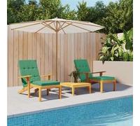 vidaXL Coussins de chaise longue lot de 2 vert tissu oxford 361989 Vert G