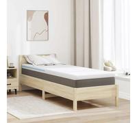 vidaXL Housse de Matelas 70 x 200 cm, Blanc, 100% Polyester, Jacquard, avec Remplissage en Mousse à mémoire. Parfait pour l'intérieur, Finition Mate. Facile à Entretenir, Pas Besoin de Repassage, ne