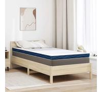 Vidaxl Coussins De Matelas Blanc Et Bleu 100 X 200 Cm