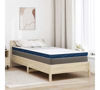 Vidaxl Coussins De Matelas Blanc Et Bleu 120 X 200 Cm