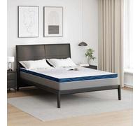 Vidaxl Coussins De Matelas Blanc Et Bleu 140 X 200 Cm